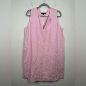 NWT Tommy Bahama Linen Pink Sleeveless Tank Dress With Pockets Size XL